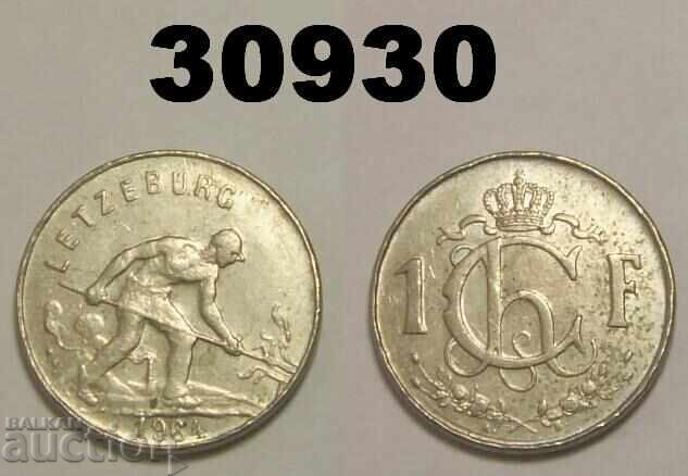 Luxembourg 1 franc 1964 Cleaned Luxembourg 1 franc 1964 Cleaned