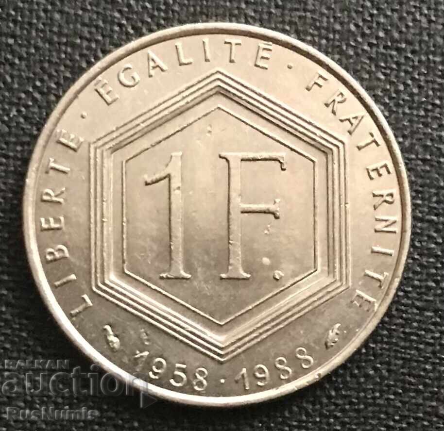 France. 1 franc 1988 Charles de Gaulle. with price 2.00 BGN | € 1.02 France. 1 franc 1988 Charles de Gaulle. with price 2.00 BGN | € 1.02