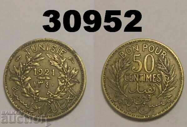 Tunisia 50 centimes 1921 Tunisia 50 centimes 1921