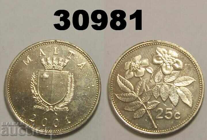 Μάλτα 25 σεντς 2001 Μάλτα 25 σεντς 2001