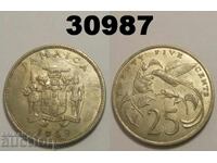 Jamaica 25 cents 1969