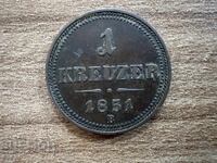 Austria - 1 Kreuzer (1851) - B