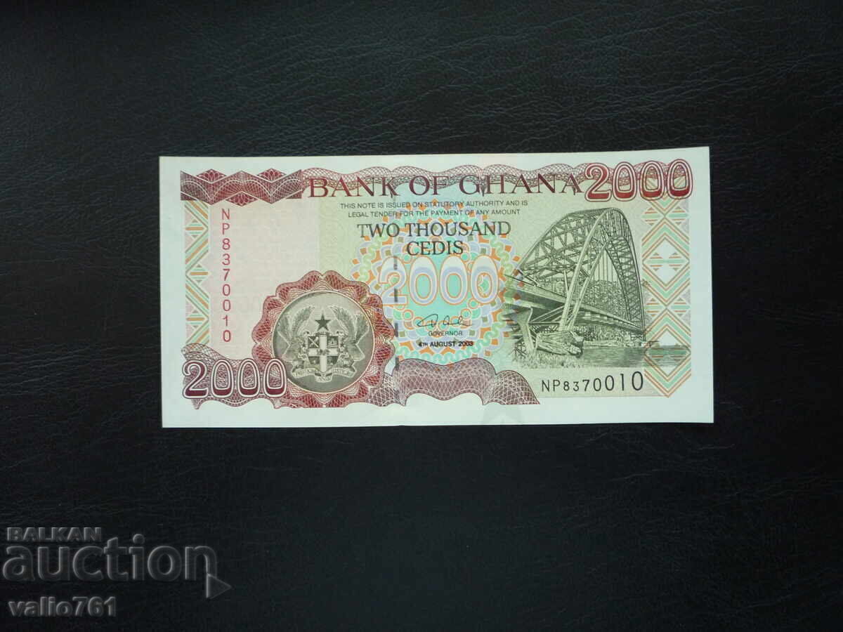 GHANA 2000 2 000 CEDI 2003 NOU UNC