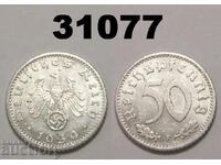 Germania 50 Pfennig 1939 F zvastica