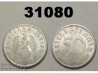 Germania 50 pfennig 1942 D Svastica lăcuită