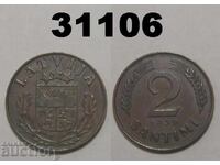 Letonia 2 centimes 1939