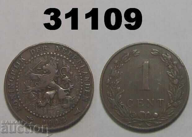 Netherlands 1 cent 1902