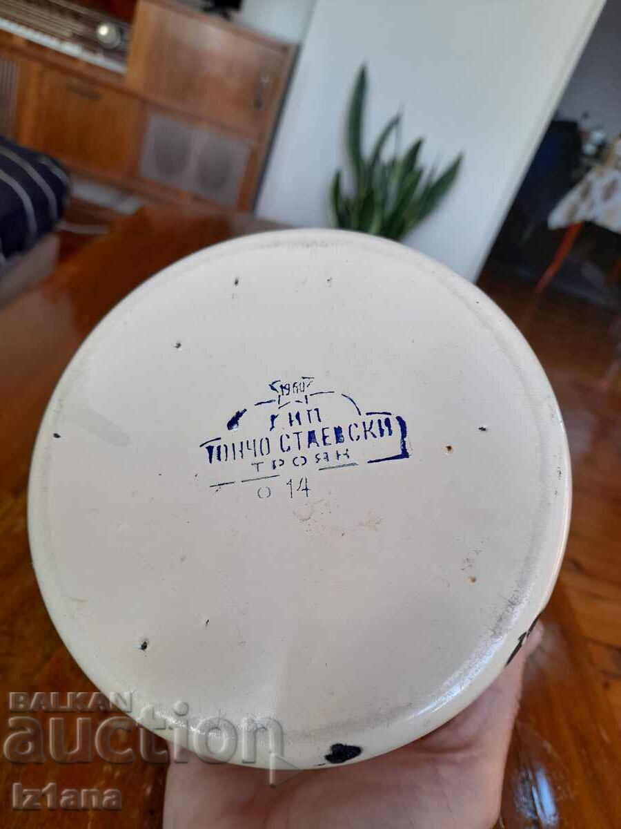 Old enameled saucepan - 5