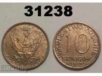 Polonia 10 fenigow 1917 f Coroziune