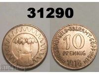 Moneda de urgență Goppingen 10 pfennig 1918