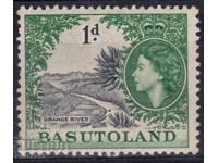 GB/Basutoland-1954-Редовна-QEII и изгледи от колонията,MLH