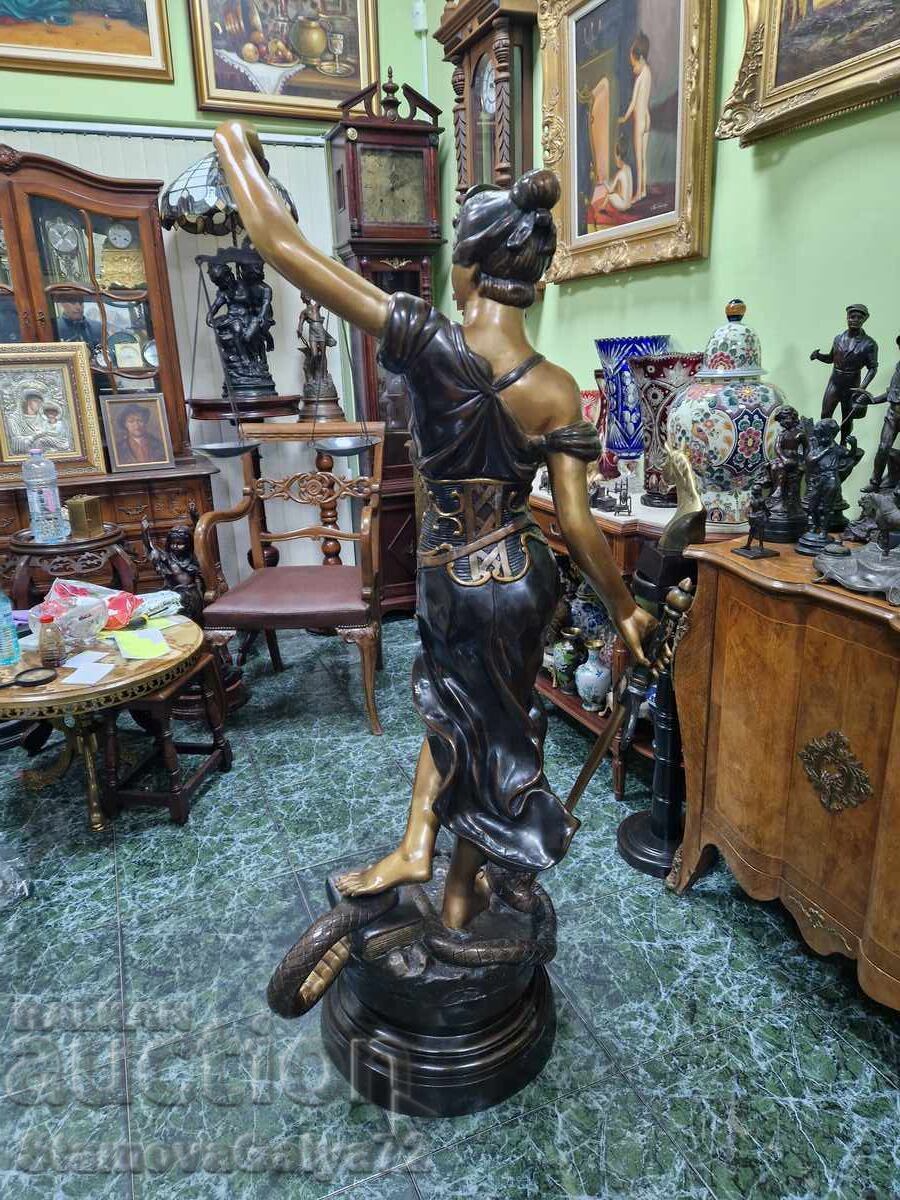 Auction Awesome huge bronze figure statuette Themis Auction Awesome huge bronze figure statuette Themis