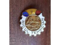 Romanian Communist Badge for Young Technician