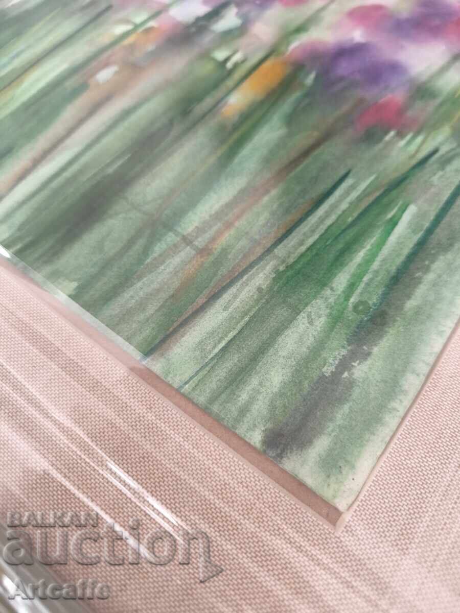 Аукцион Ангел Пачаманов-Цветя акварел Аукцион Ангел Пачаманов-Цветя акварел