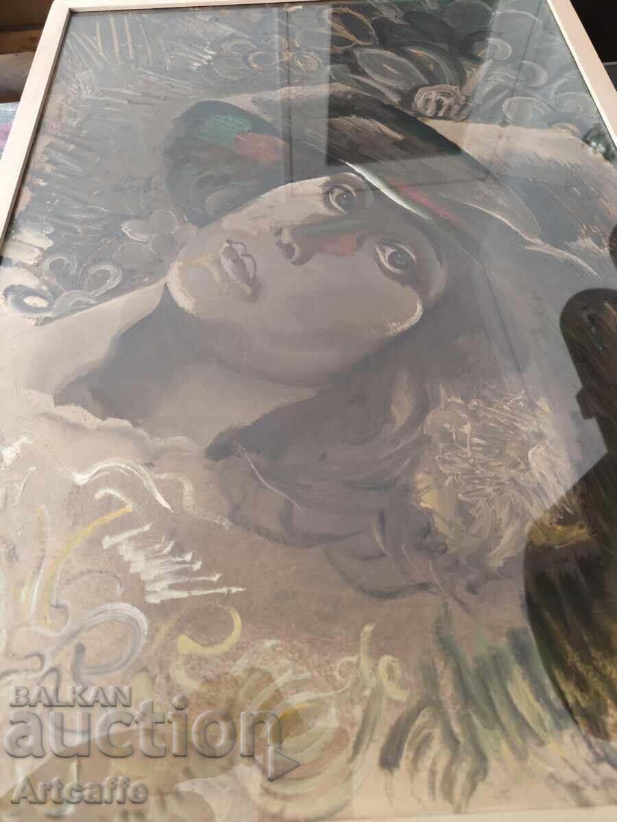 Prof. Dimo Zaimov - oil on cardboard, 1985, framed - 5 Prof. Dimo Zaimov - oil on cardboard, 1985, framed - 5