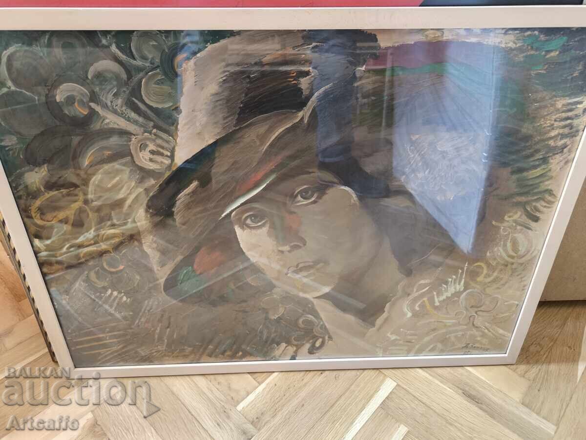 Prof. Dimo Zaimov - oil on cardboard, 1985, framed - 7 Prof. Dimo Zaimov - oil on cardboard, 1985, framed - 7