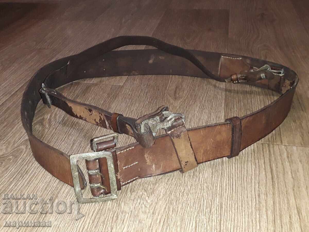 OFFICER'S LEATHER BELT WITH STRAPS OFFICER'S LEATHER BELT WITH STRAPS