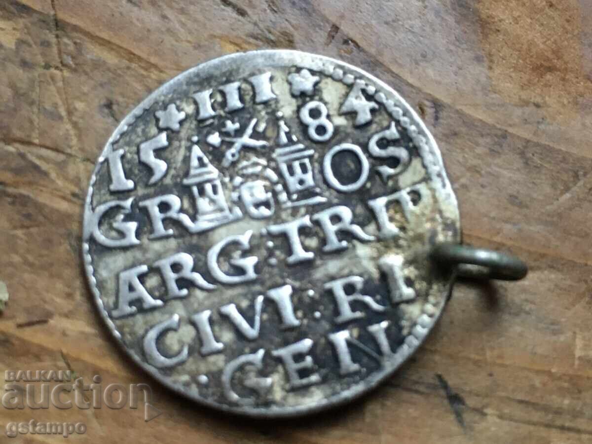 Medallion 3 groschen Poland 1584 with price 119.00 BGN | € 60.84 Medallion 3 groschen Poland 1584 with price 119.00 BGN | € 60.84