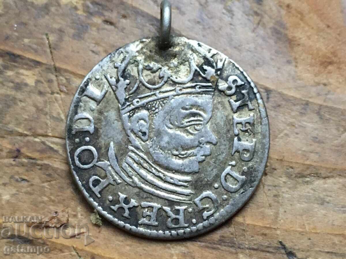 Medallion 3 groschen Poland 1584 Medallion 3 groschen Poland 1584