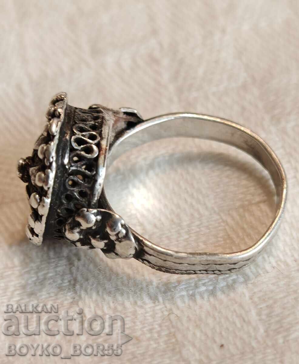 Auction Original Silver Crown Ring Kingdom of Bulgaria 1930s Auction Original Silver Crown Ring Kingdom of Bulgaria 1930s