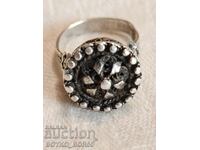 Original Silver Crown Ring Kingdom of Bulgaria 1930s