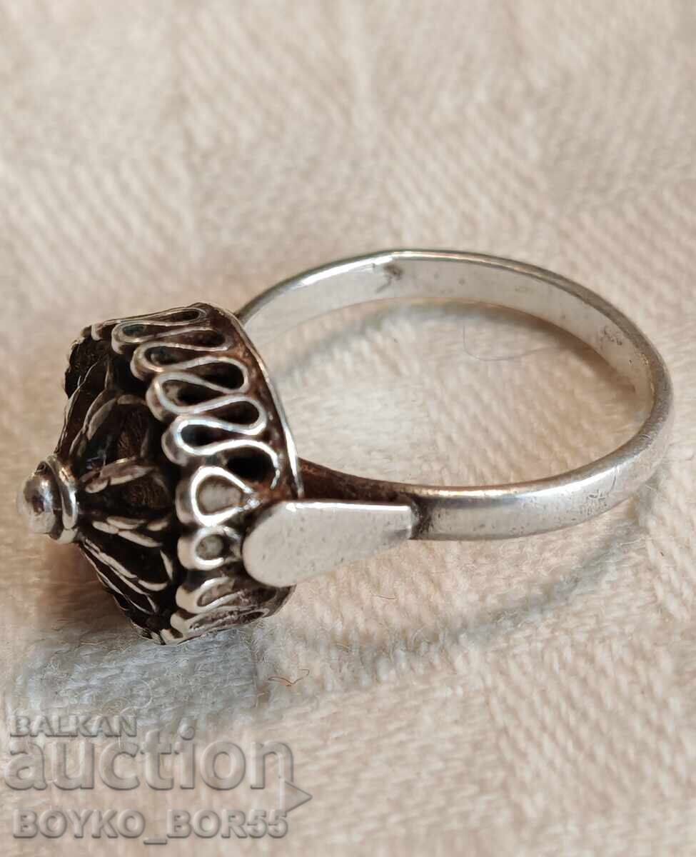 Auction Original Silver Crown Ring Kingdom of Bulgaria 1930s Auction Original Silver Crown Ring Kingdom of Bulgaria 1930s