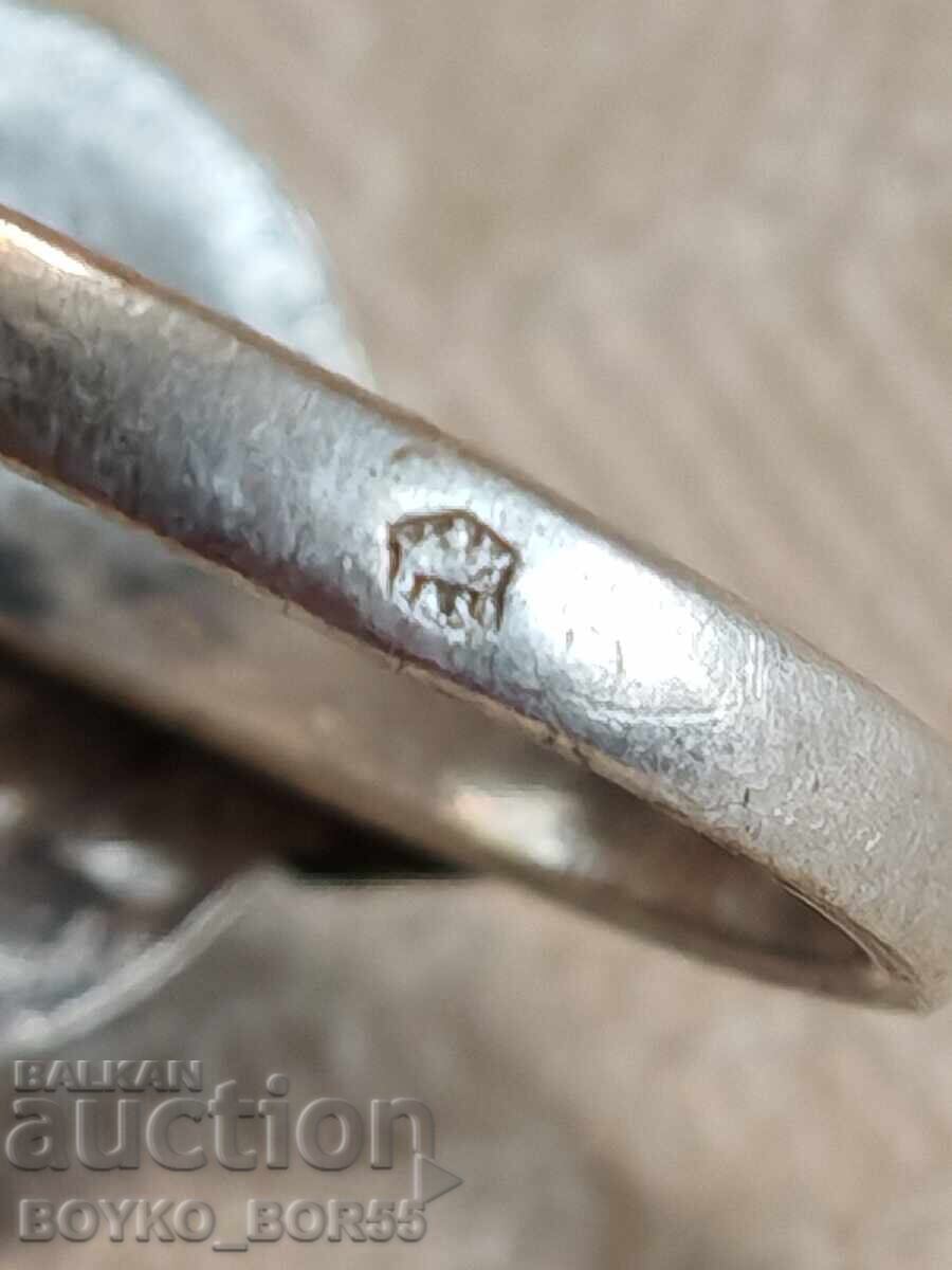 Original Silver Crown Ring Kingdom of Bulgaria 1930s - 5 Original Silver Crown Ring Kingdom of Bulgaria 1930s - 5