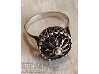 Original Silver Crown Ring Kingdom of Bulgaria 1930s