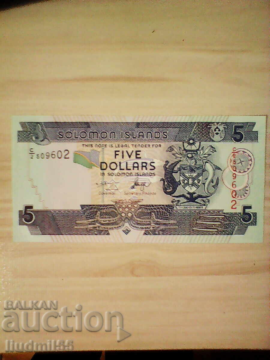 Solomon Islands 2004-2018 5 dollars UNC Solomon Islands 2004-2018 5 dollars UNC