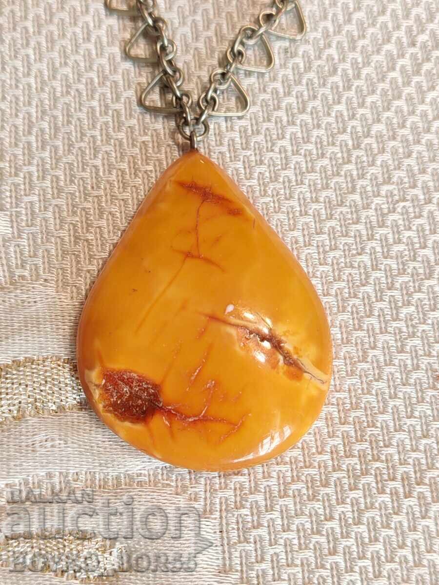 Original Russian Socialist USSR Necklace Pendant Baltic Amber with price 65.00 BGN | € 33.23 Original Russian Socialist USSR Necklace Pendant Baltic Amber with price 65.00 BGN | € 33.23