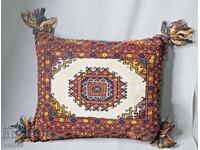 1890 Old Ottoman Turkish Pillow Decorative Rug