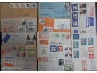 Envelopes with stamps traveled 20 pcs. Germany