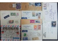 Envelopes with stamps traveled 20 pcs. France