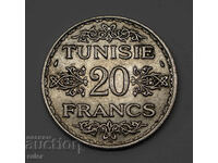 Tunisia 20 francs 1935 Silver 0.680 - 19.86g.