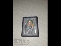 Icon of the Holy Virgin Mary, Greece, silver plated