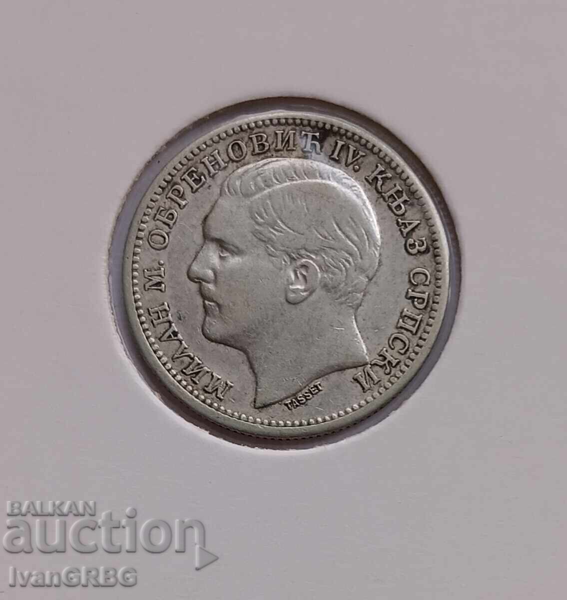 1 dinar 1879 Serbia Serbian coin 1 dinar Serbia 1879 - 6 1 dinar 1879 Serbia Serbian coin 1 dinar Serbia 1879 - 6