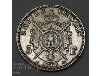 France 5 francs 1868 Napoleon - silver 24.83g.