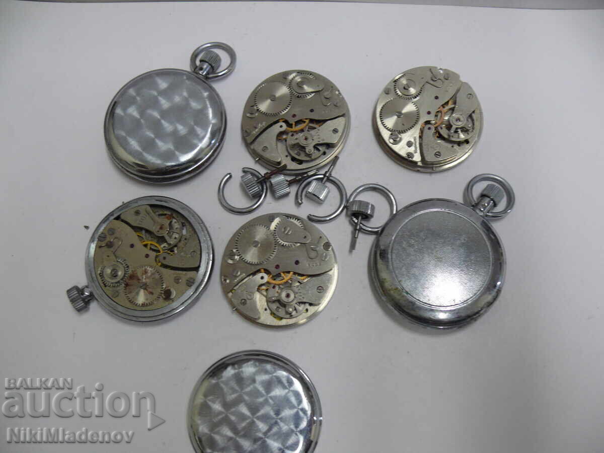 Lot Cronometre Agat mecanisme URSS - 5 Lot Cronometre Agat mecanisme URSS - 5