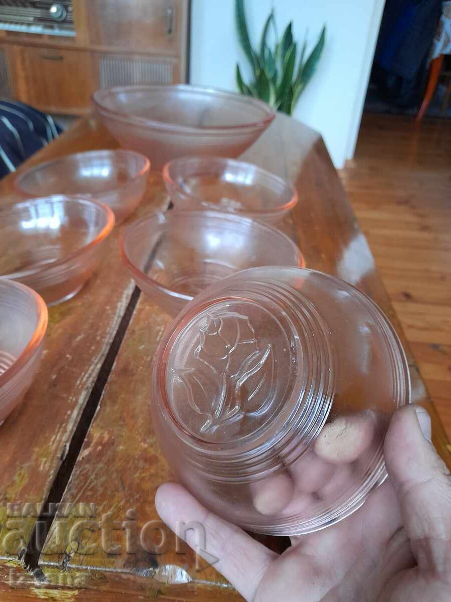 Delivery of Old set of glass bowls Delivery of Old set of glass bowls