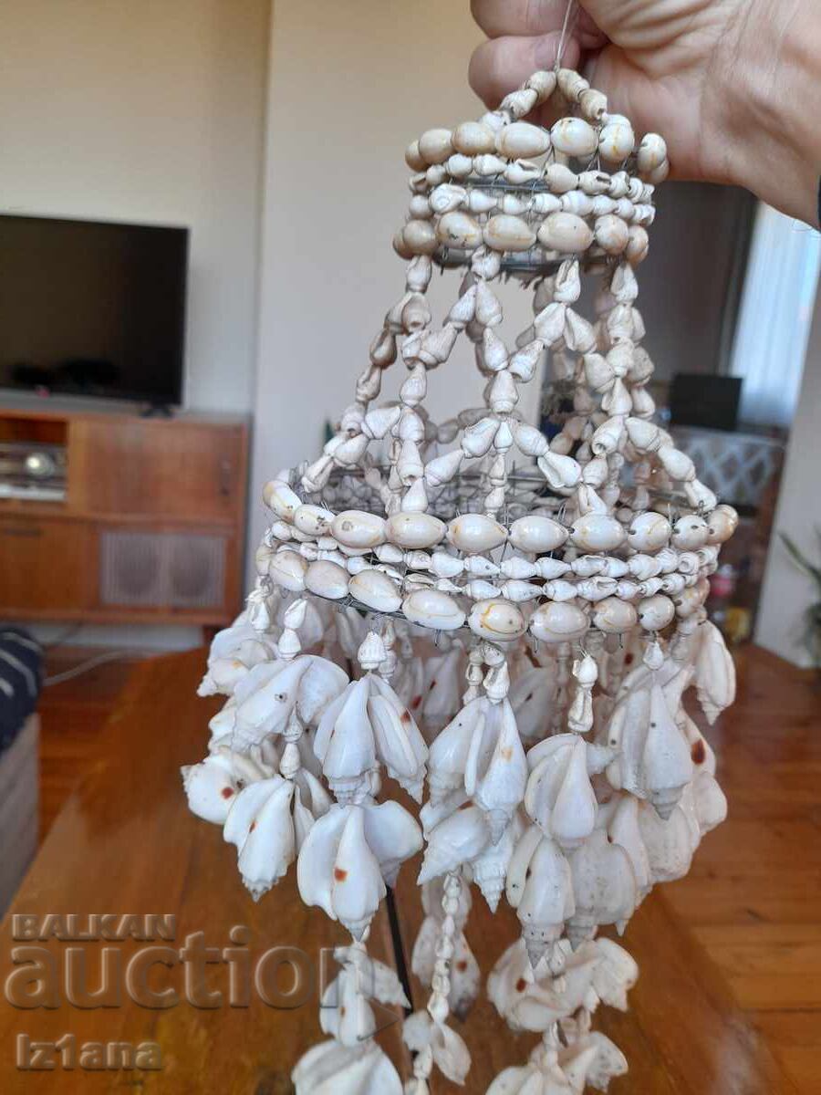 Auction Old seashell chandelier Auction Old seashell chandelier
