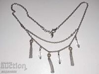 OLD NECKLACE ''ESPRIT'' WITH CRYSTALS. SILVER 925