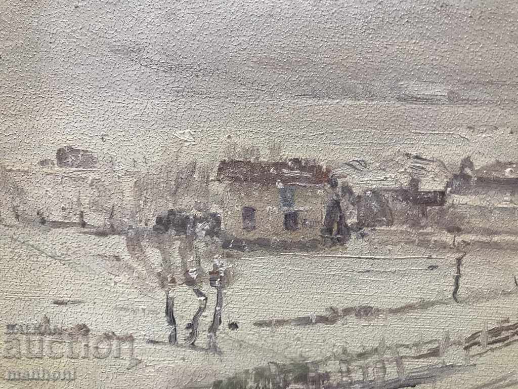 Δημοπρασία 1414 Lyuben Doganov Winter Landscape oil σε χαρτόνι υπογραφή 1934 Δημοπρασία 1414 Lyuben Doganov Winter Landscape oil σε χαρτόνι υπογραφή 1934