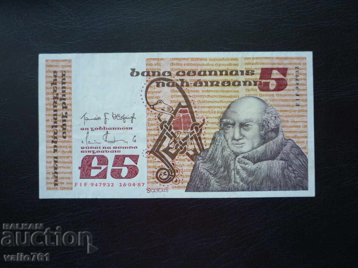 ИРЛАНДИЯ 5  ПАУНДА   1987