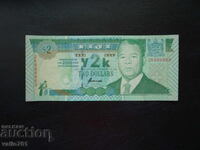 FIJI 2 DOLLAR 2000 NEW UNC