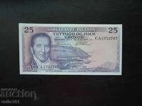 ИСЛАНДИЯ  25  КРОНИ  1961  НОВА  UNC