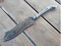 Old cake/cookie knife - silver handle - goat's foot