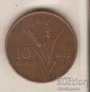 +Turkey 10 kuruş 1972