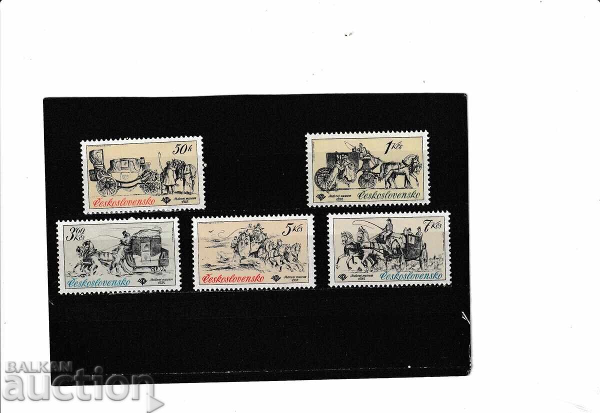 Czechoslovakia 1981 Postal Museums Mi№2598/602 clean Czechoslovakia 1981 Postal Museums Mi№2598/602 clean