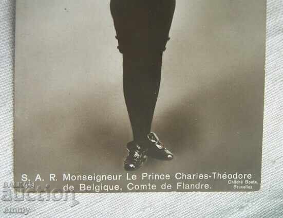 Auction Postcard 1918 - H.H. Prince Charles Theodore of Belgium Auction Postcard 1918 - H.H. Prince Charles Theodore of Belgium