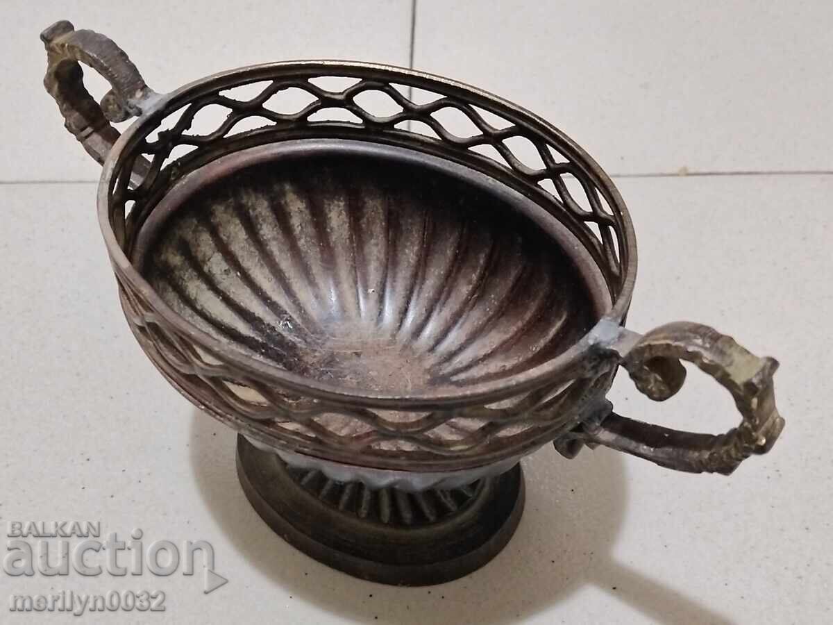 Auction Metal basket candy box bronze container Auction Metal basket candy box bronze container